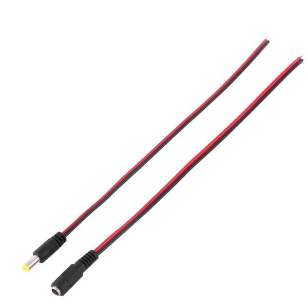 CE Certified Male Cable Plug Wire 5.5*2.1mm 12V DC Power Pigtail for CCTV Security