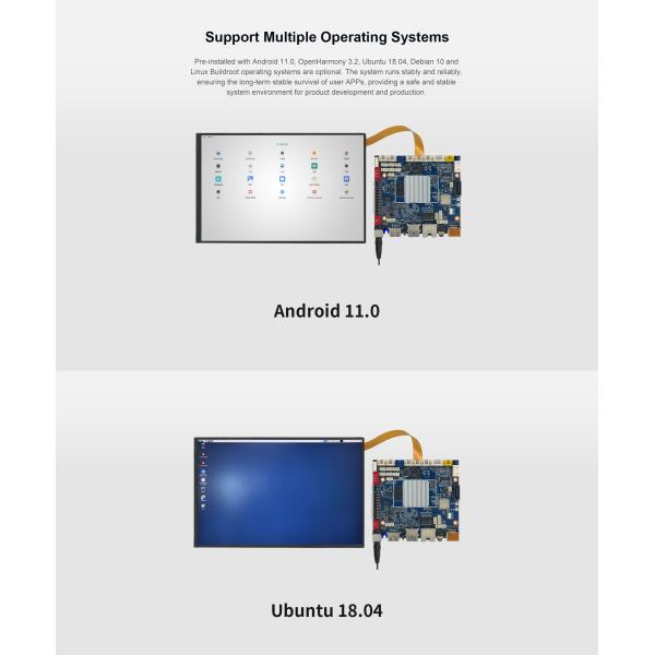 H-3566 Smart HMI Motherboard RK3566, Quad-Core Cortex-A55, Часы до 1,8 ГГц Стандартный 8 ГБ EMMC
