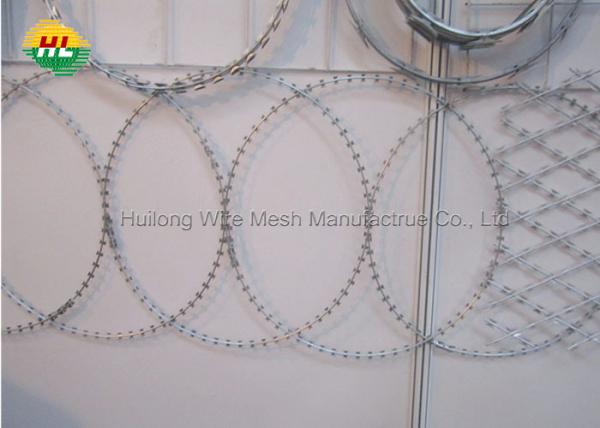 HUILONG Heavy Galvanized Razor Wire Fencing BTO 22 Flat Loop