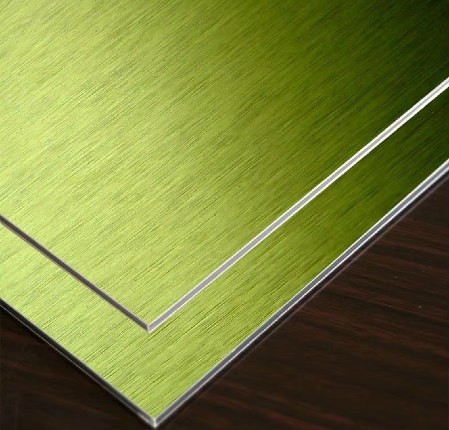 ACP Fireproof Brushed Aluminum Composite Panel 3-7mm Brown For Exterior Wall