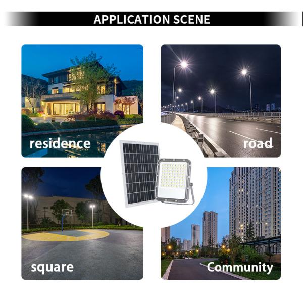 High Lumens Outdoor Waterproof 100W 200W 300W Solar Flood Light 6500k CCT