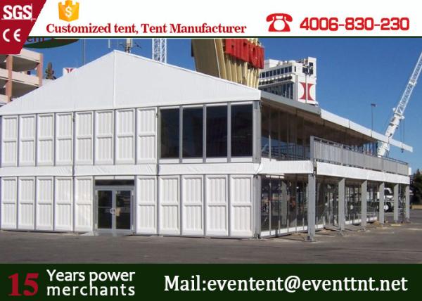 Aluminum Alloy 30m Double Decker Tent ABS Wall With PVC Coated Polyester Fabric