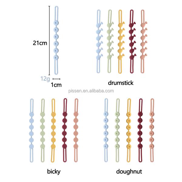 Necklace Pacifier Chain Focal Shaped Beads For Beaded Pens Silicone teething Focus Beads kid toys