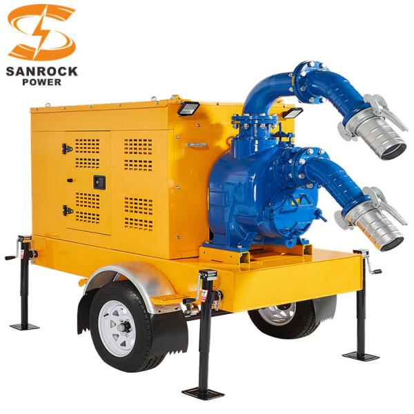 Silencio de la bomba de riego de auto-priming remolque de la bomba de agua de fácil movimiento de auto-imbición