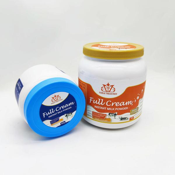 Широковолосая PET пластиковая пищевая порошок молока банка с крышками и этикеткой для сывороточного белка порошок упаковки