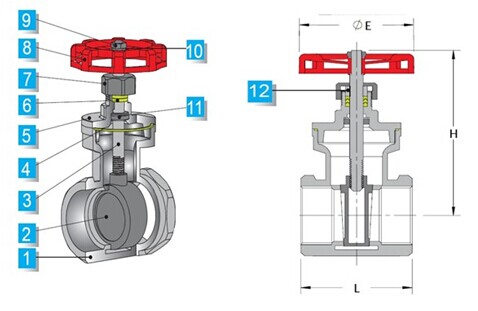 CE Brass Water Fountain Equipment Fountain Gate Valve SS304 NPT Female Thread