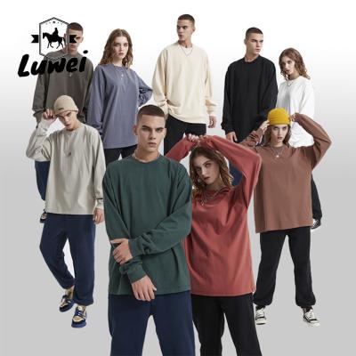 Organic Heavyweight Cotton Hoodie Reflective Camo Crewneck Sweatshirt 310g