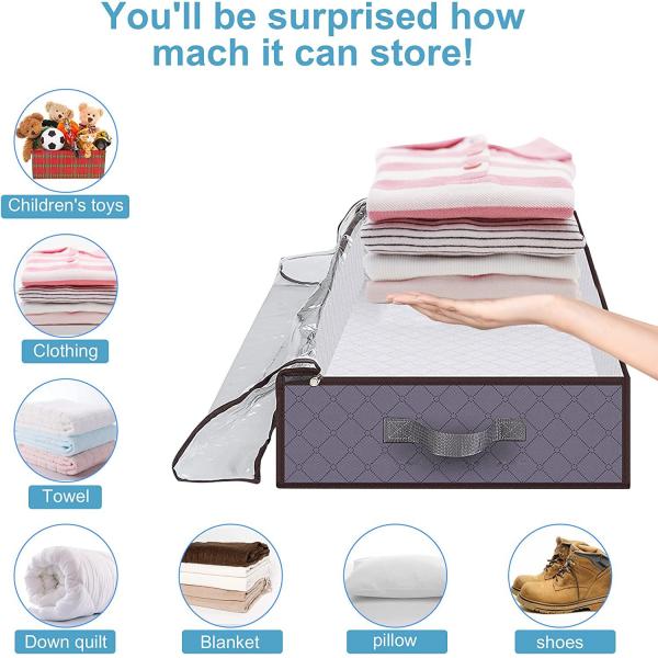 Custom Logo Accepted Under Bed Clothes Storage Boxes Personalize Your Storage Solution