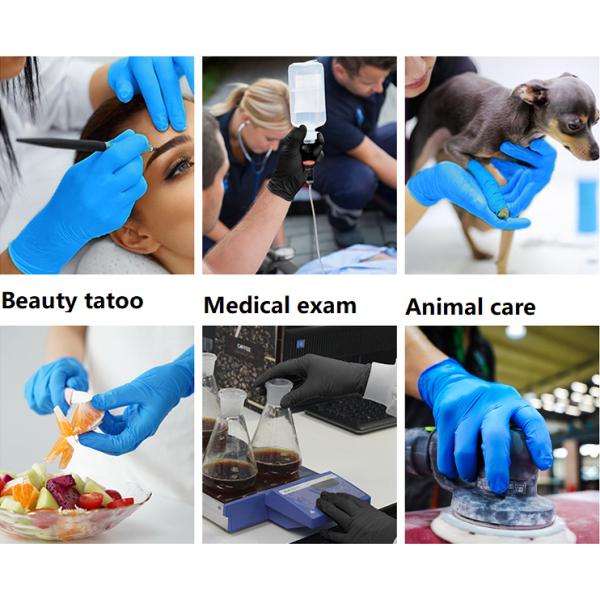 Thickening Disposable Nitrile Glove Friction Resistance XL Nitrile Exam Gloves Latex Free
