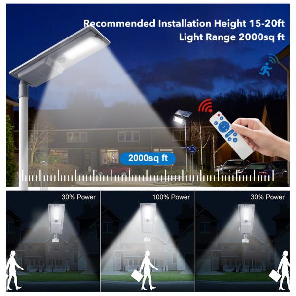 Good Quality Ip65 Waterproof Outdoor Road Light Smd Die-casting Aluminum 400w 600w All in One Led Solar Street Light