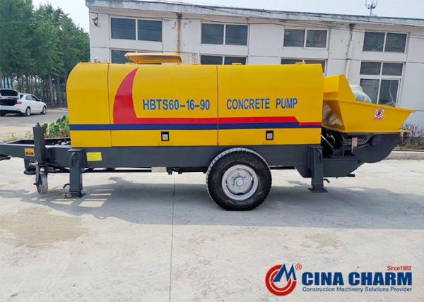 One Year Warranty Trailer Mounted Concrete Pump HBTS60 High Reliability