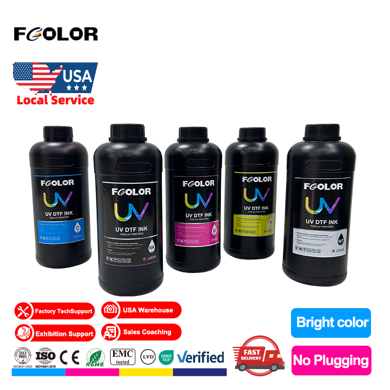 Factory High Quality Low Smell Uv Flatbed Printer Ink Fast Dry 1000ml UV Ink for Digital Printing on Epson DX5 DX7 XP600 TX800