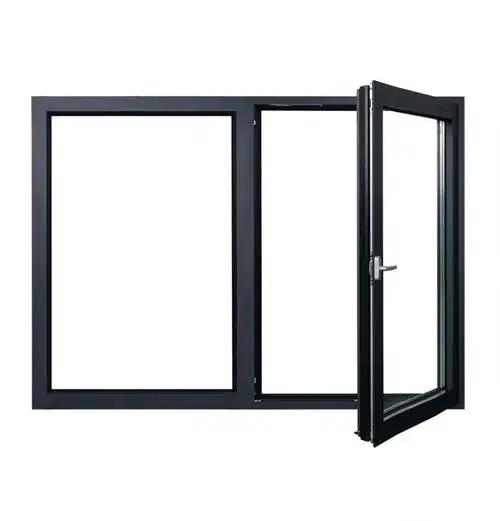 Thermal Insulation Tempered Glass Casement Window Aluminum Casement Doors Soundproof