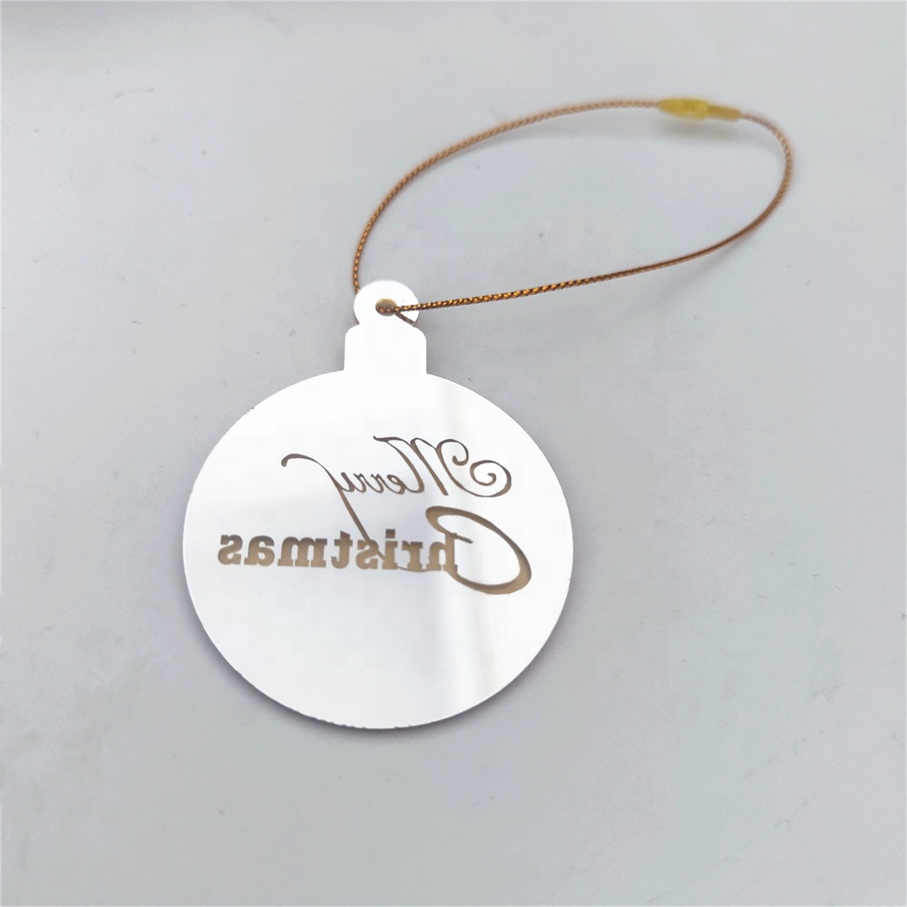 Easy Install DIY Christmas Decor Mirror Acrylic Material High Definition Eco-Friendly Design Tree Ornaments Wreaths Cutting