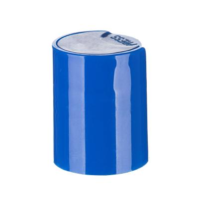 28/415 PP Blue Press Cap ,flip Top Disc Top Cap Lids For Cosmetic Packaging