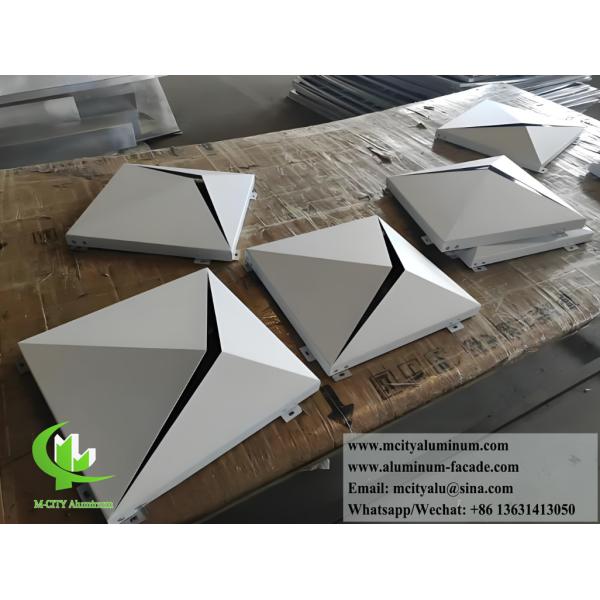 Customizable Design 3D Aluminum Cladding Panel with Powder Coated Surface in 1000x1000mm Size