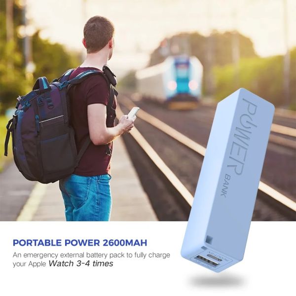 Key Chain Mini Wired Power Bank 2600mAh Portable Mobile Keychain Charger