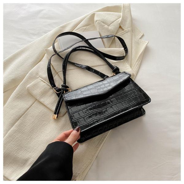 PATENT LEATHER PURE COLOR QUALITY ALL-IN-ONE BAG WOMEN'S HAND BILL SHOULDER CROSSBODY BAG UNDERARM WOMEN'S BAG