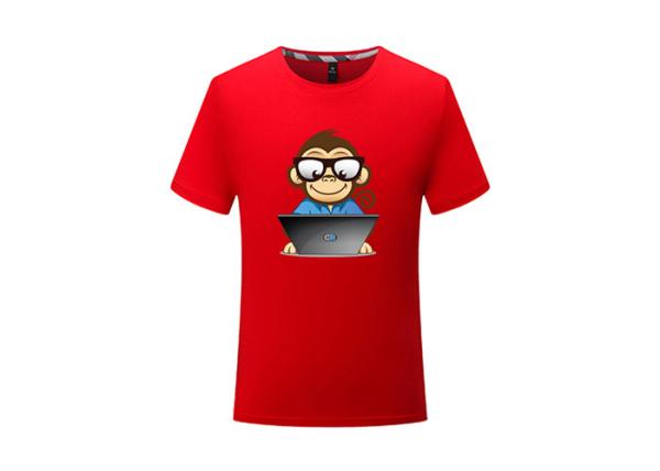 Unisex Reinforcement Casual T Shirts Short Sleeve 100% Cotton Printing