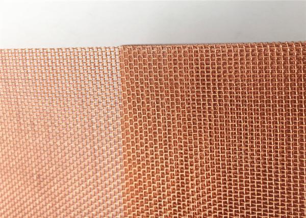 Non - Magnetic Woven Copper Mesh , Copper Wire Netting 2-250 Mesh ISO Certificated