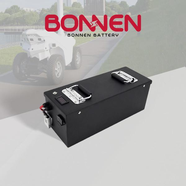 Black  72V 50Ah Lithium Ion Battery Robotic Power Battery For AGV EVS