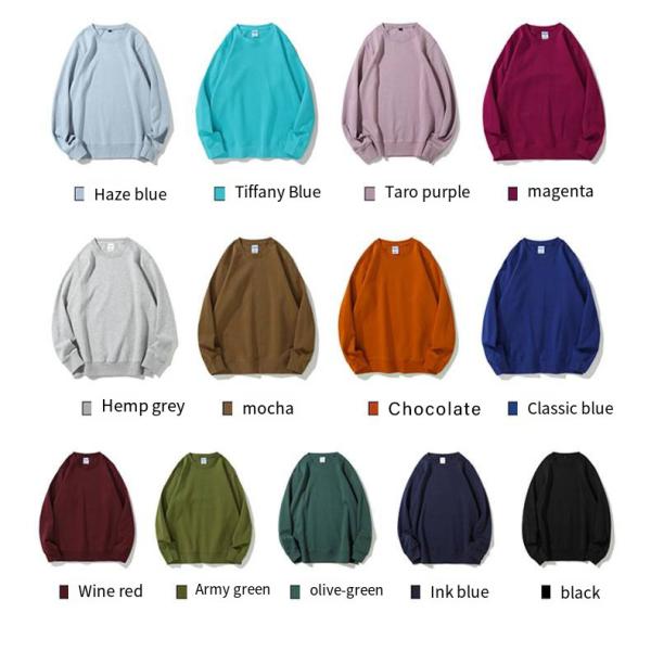 Custom 300g Double-sided Knitted Crew-neck Men's Hoodies Sweatshirts for Winter Health