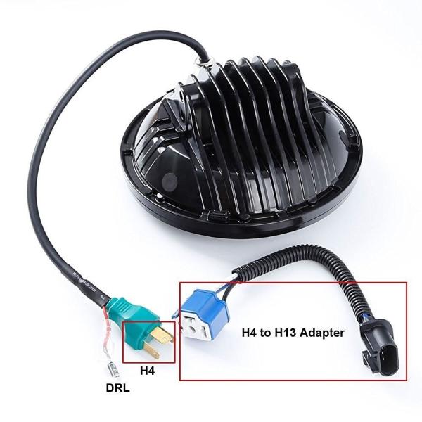 5D 7 Inch 105W White Jeep Wrangler Headlights Round Shaped IP 68 Waterproof
