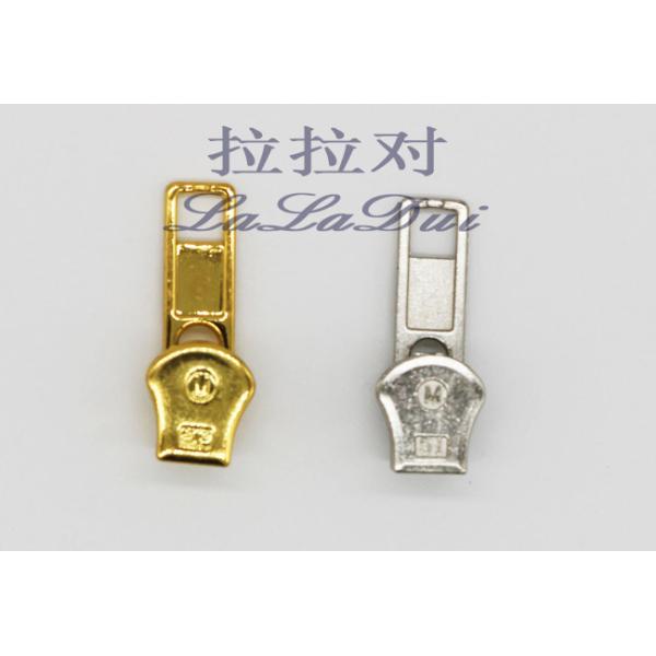 Small Zipper Slider Replacement Parts , Backpack Leather Double Sided Zipper Slider