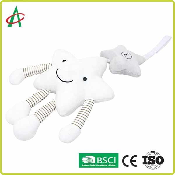 Star Shape Hanging Rattle Toys 38.5cm With Smile Emoji