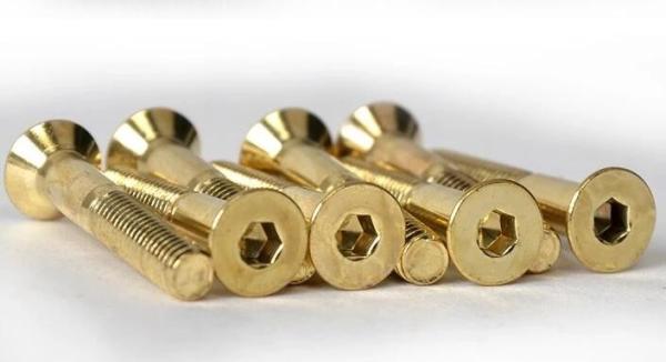 Steel MS3313-1 Round Head Bolt Bulk Skateboard Hardware Golden 25mm Bolts