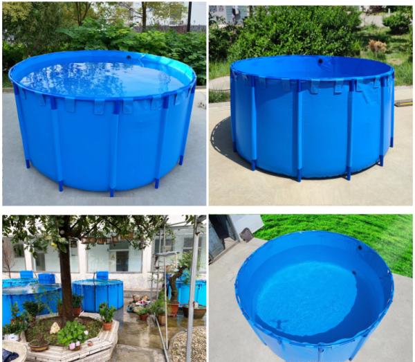 7000 Liters Diameter 3m X Height 1m Square/Round Fish Pond 1800 Gallon Foldable Plastic Tank Swimming Pool For Promotion