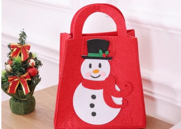 Reusable 20*20*8 Felt Handbag With Laser Printing / Screen Printing / Embroidery Logo