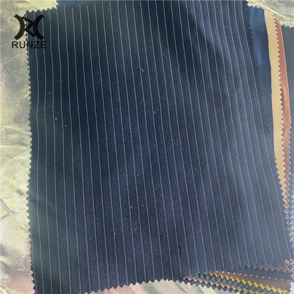 Good Textured 150D Recycled Polyester RPET Herringbone Stripes Woolen Fabric for Hats