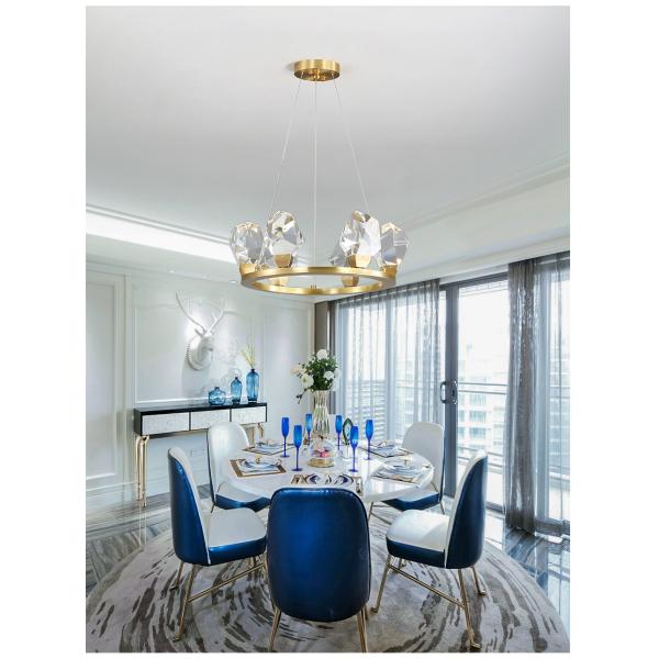 Modern Circle Rectangle Chandelier Lighting Living Dining Room Diamond Crystal Hanging Lamp(WH-CY-185)