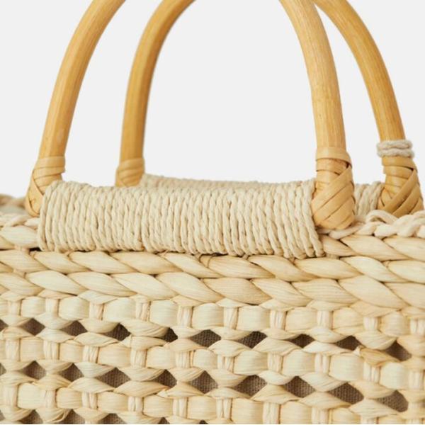 Перемещение Kintted ротанга сумок пляжа большой емкости Handmade кладет сумку в мешки ручки