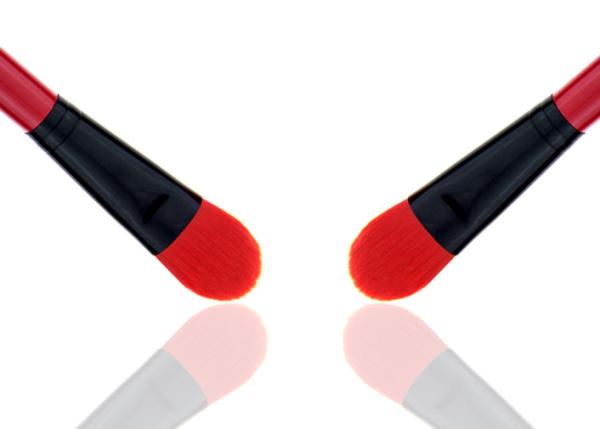 Travel Red Makeup Eyeshadow Blending Brush / Essential Eye Makeup Brushes