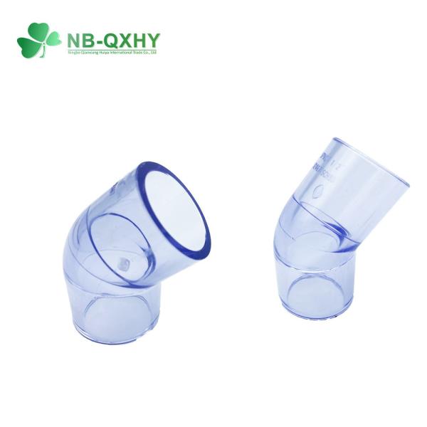 Offer Sch40 1/2 1 Inch D2467 UPVC Plastic Clear Elbow Tee Pipe Fittings for Water Supply