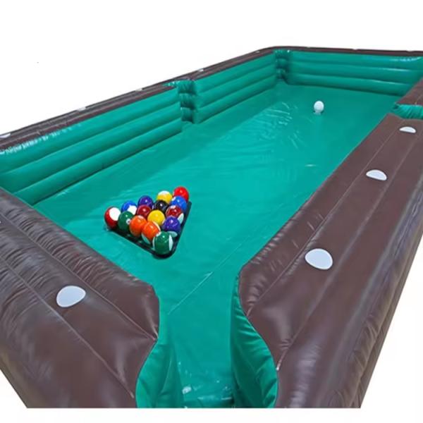 Customized PVC Tarpaulin Inflatable Soccer Billiard Pool Table for Interactive Games