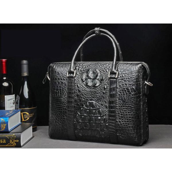 Factory wholesale sales promotion crocodile leather handbag shoulder slung briefcase men's business bag