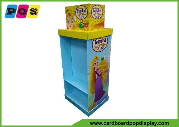 Advertising Shelf Cardboard Display Stands UV Varnish For Tangled Toys FL205
