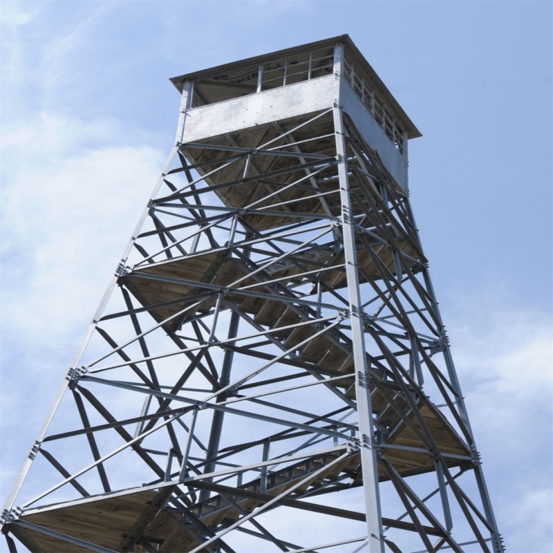 Galvanized Steel Guard Tower Watch Tower Security Monitoring Tower Lattice Structure for Forest Fire Prevention and High Altitude Observation Support