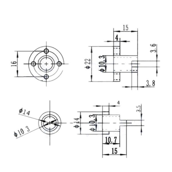Lead 8mm Pitch 2mm Anti Backlash Spring For 3D Printer T8 Lead Screw