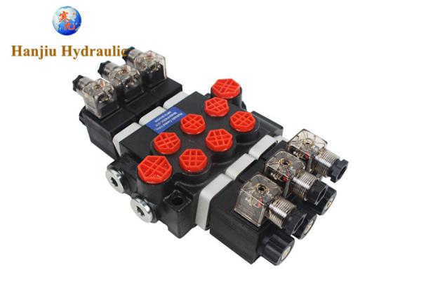 P40シリーズ モノブロック制御バルブ 3スポール 40リットル ソレノイド制御 12V DC と 24V DC 250バー