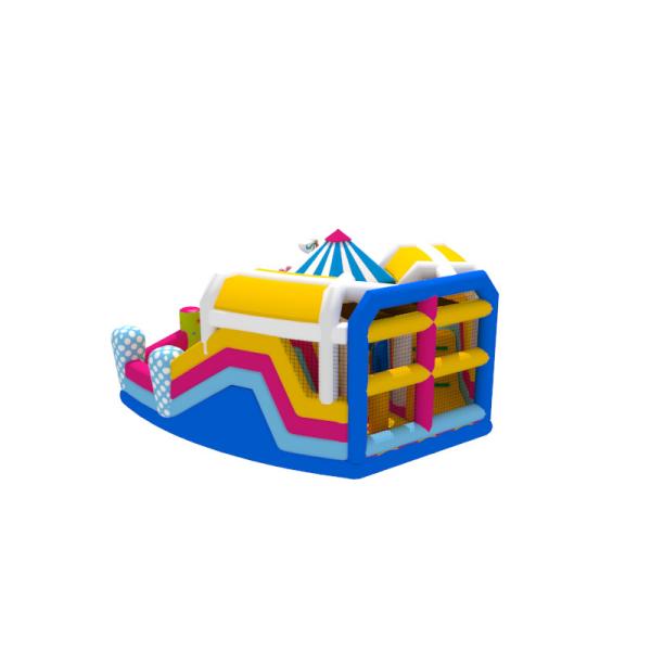 Digital Printing Clown Inflatable Fun City Amusement Park Kids Bounce House