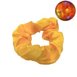 Durable Brown Stretchy Hair Ties Pack Ring Girls LED Luminous Satin Colorful Party 11cm