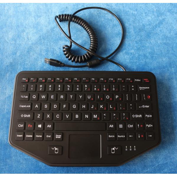 Ruggedized Vehicle Keyboard Desktop With Touchpad Backlit Scissors Switch