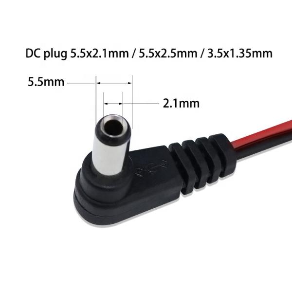 Custom OEM DC Barrel Jack to JST XH 2 Pin 2.54 Pitch Power Cable