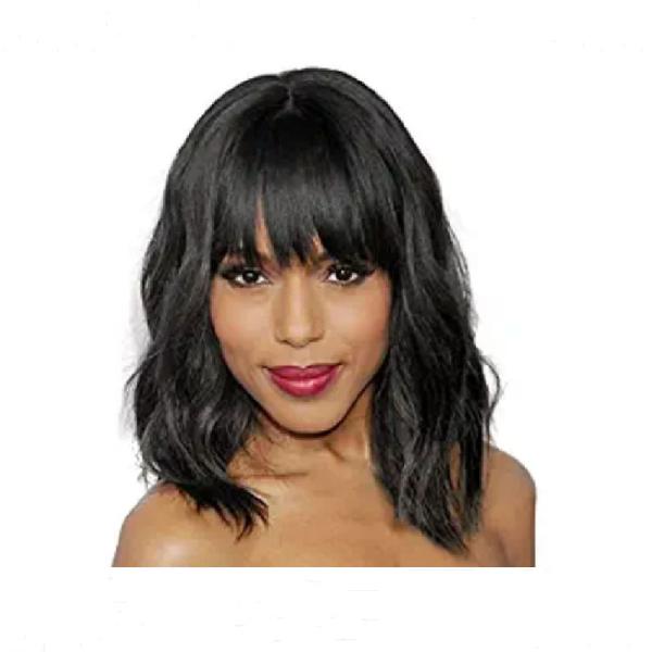 None Lace Wigs Short Water Wave Brazilian Remy Human Hair BOB Wigs for Black Women