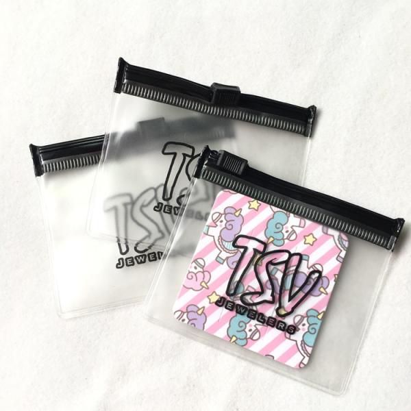 Customized Logo Print Eco Friendly Plastic Packaging 0.4mm PVC Zip Lock Bag