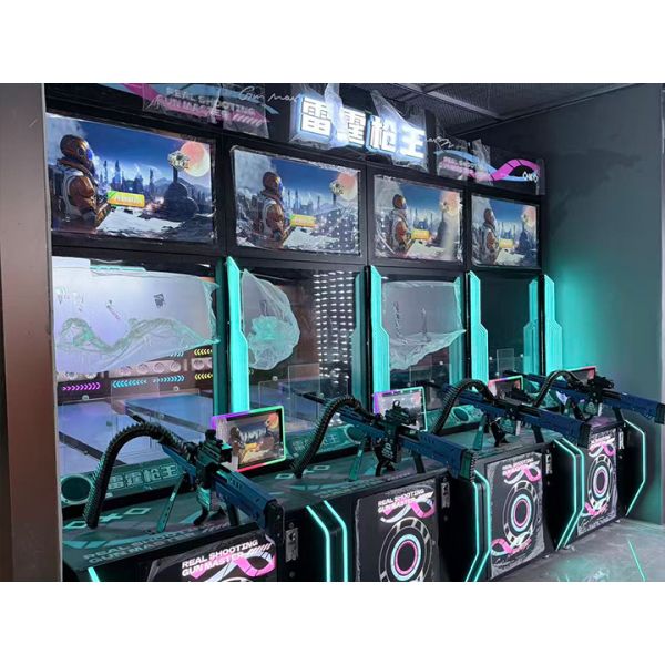 4-Player Real Gun Shooting Game Machine  Commercial Coin-Operated Sports Simulator Sports Q3/Q4 Model Shooting Arcade Machine Live-Fire Simulation Game for FECs